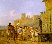 Karel Dujardin A Party of Charlatans in an Italian Landscape china oil painting artist
